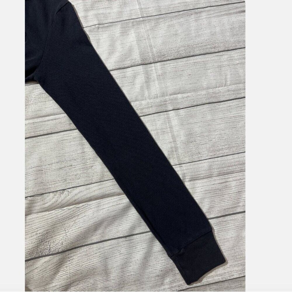 Ralph Lauren Polo Maxi Navy Long Sleeve Maxi Wool Cotton Banner Crest Dress M - Picture 4 of 9